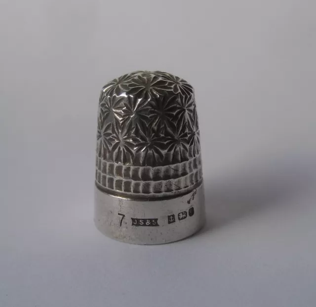 Vintage Silver Sewing Thimble by James Swan & Sons Birmingham