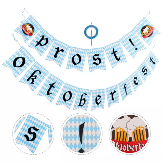 German Party Banner Decor for Home Beer Festival Latte Decorate