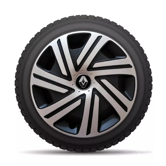 Set of 4x16" Wheel Trims, Hub Caps, Covers to fit Renault Trafic, Laguna, Scenic