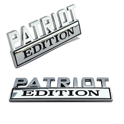 2pc PATRIOT EDITION Chrome emblem Badges fits Chevy Honda Toyota Ford Car Truck