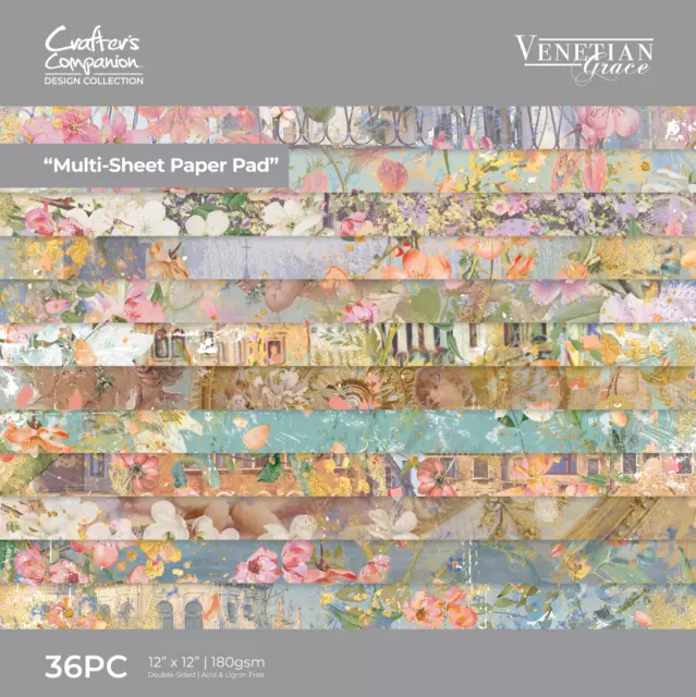 Venetian Grace 12" x 12" Paper Pad by Crafter's Companion