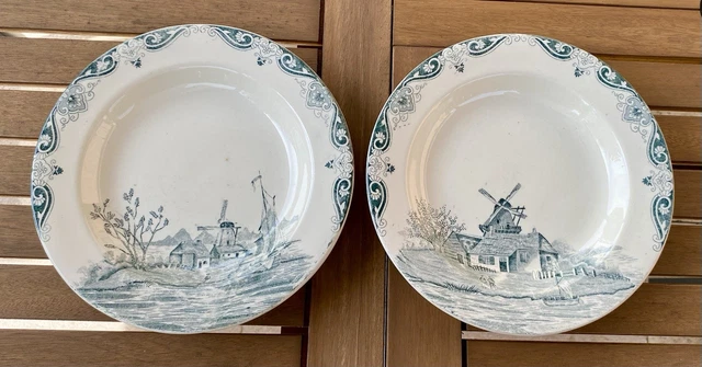 Lot De 5 Assiettes Plates Salins BM - Terre De Fer, Service Sermaize - Occasion