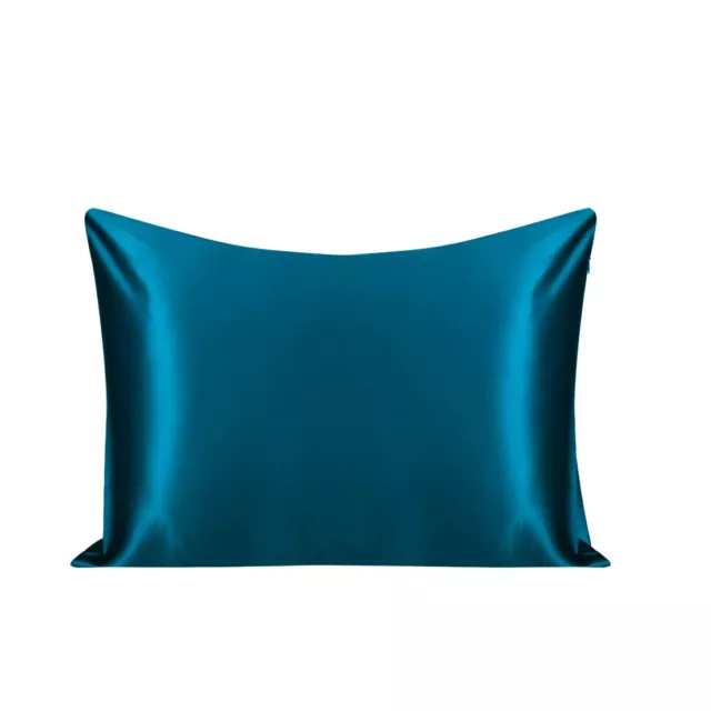 25 Momme Silk Pillowcase for Skin Both Side Mulberry Silk Standard Peacock Blue