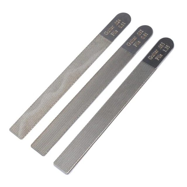3Pc/Set Guitar Nut Files Fret Crowning Slot Filing Luthier Repair Tool Kit
