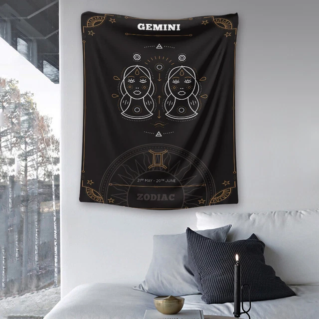 Zodiac Constellation Wall Hanging Bedroom Decor Tapestry Background Rug Blanket 3