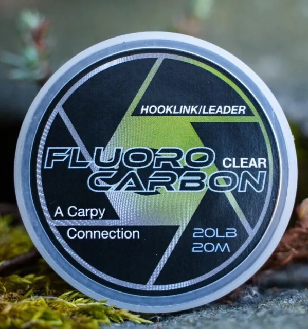100% Fluorocarbon Hooklink/ Leader Carp Fishing A Carpy Connection 15/20/25Lb