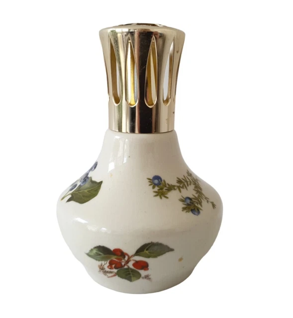 Ancienne Lampe Berger P.y Pillivuyt France Decor Roses Or