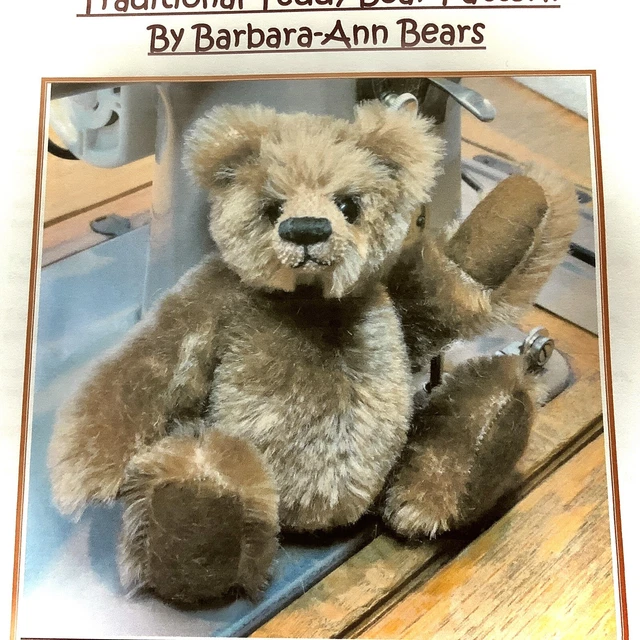 TEDDY BEAR SEWING pattern traditional mohair jointed 6.5” Bruno By