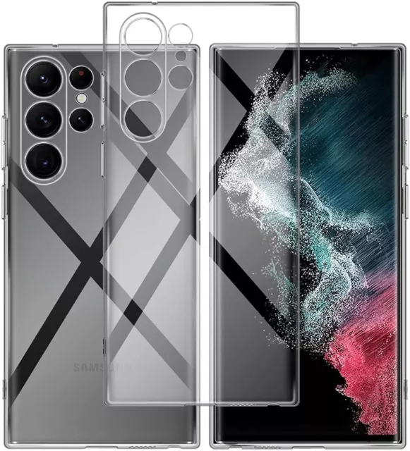 Clear Case For Samsung Galaxy S23 Ultra Slim Shockproof Silicone Gel Phone Cover