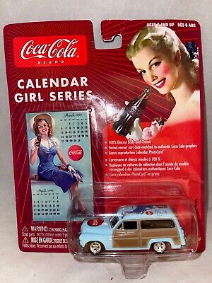 2003 Johnny Lightning Coca-Cola Calendar Girl '50 Mercury Woody-MIP