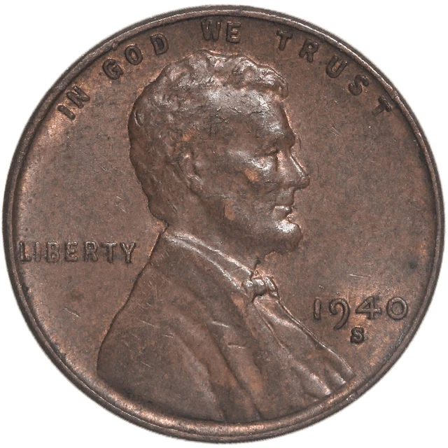 1940 S Lincoln Wheat Cent About Uncirculated Penny AU