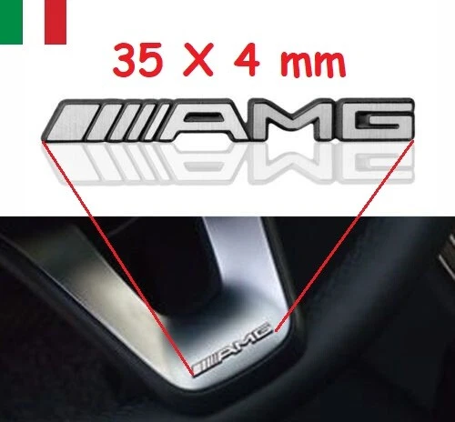 Mercedes AMG Logo Steering Wheel D Shape Interior Badge Emblem 2015 - 2018 - Foto 6