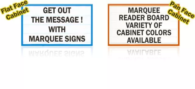 Single-Sided 3x8 MARQUEE lighted OUTDOOR message reader board SIGN with LOGO too