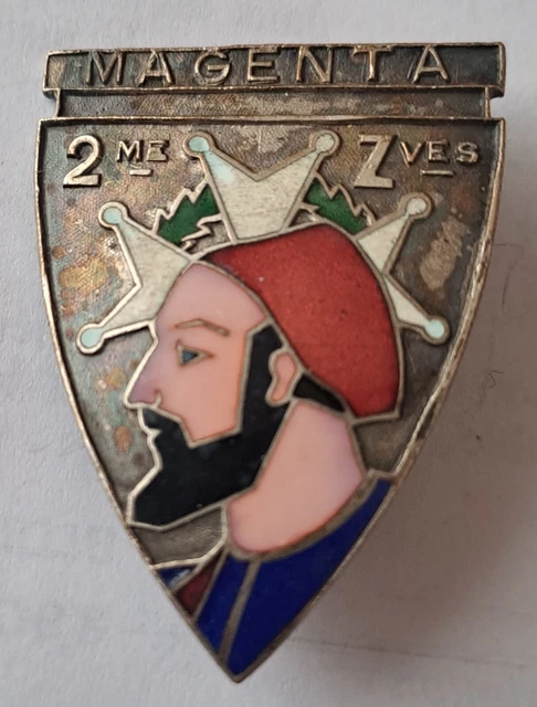 insigne-ancien-2-me-zouaves-guerre-d-alg-rie-infanterie-d-afrique