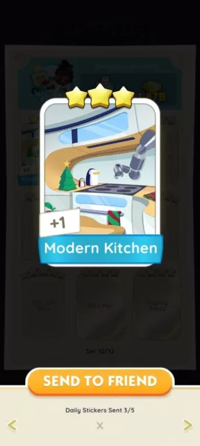 Monopoly Go Card Sticker - Modern Kitchen - Fast Delivery ✅ A
