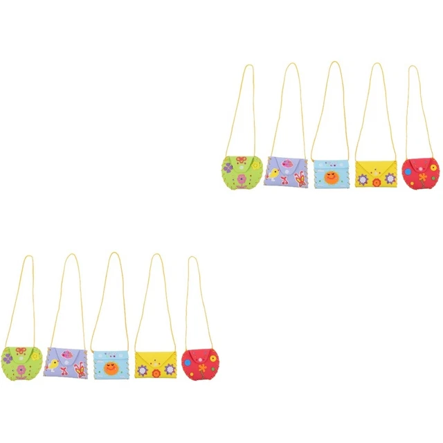 10 Sets Giocattoli Ragazza Portafoglio Fai Te Mini Portamonete Forniture