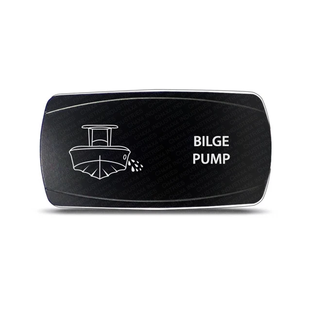 Interrupteur à Bascule 3 Voies Pour Pompe De Cale Bateau - 12V/24V, 15A, Avec Disjoncteur Intégré Et LED - Aluminium
