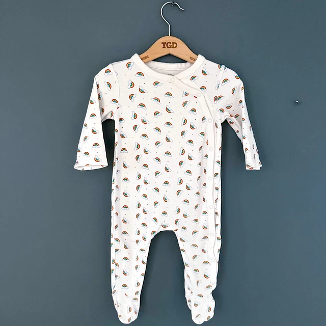 Tuta da pigiama arcobaleno bambine unisex uccellino bambino crescita bambino 6-9 mesi BX77