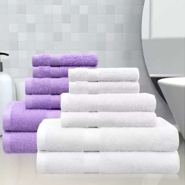 6 Pcs Bathroom Towels Bath Hand Face Towels 550 gsm Extra Soft Cotton Towels Set