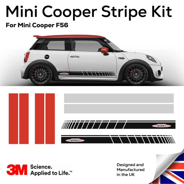 MINI COOPER Strisce Adesive Bonnet Stripes - Fasce Adesive Cofano Bicolore New MINI COOPER Strisce Adesive Bonnet Stripes - Fasce Adesive Cofano Bicolore New