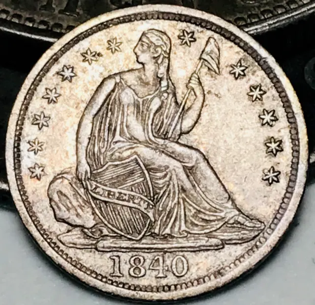 1840 Seated Liberty Half Dime 5C Ungraded Choice 90% Silver US Coin CC20898