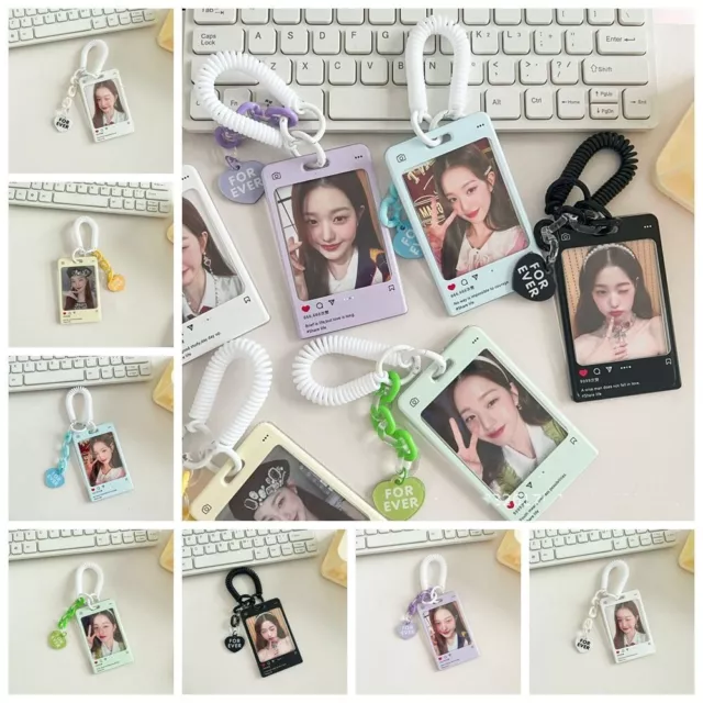 Heart Kpop Photocard Holder Transparent Idol Photos Card Cover Cute   Women