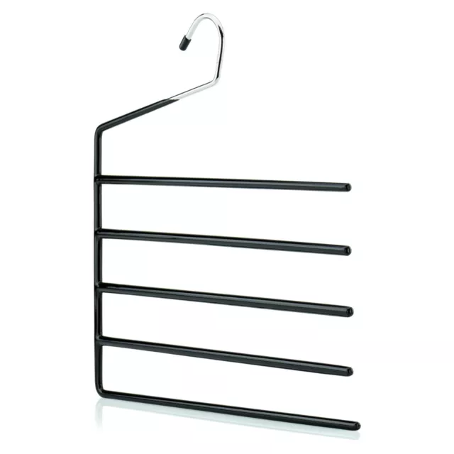 Pants Trouser Hanger Multi Layer Clothes Storage Rack Non Slip Bar Space Saver