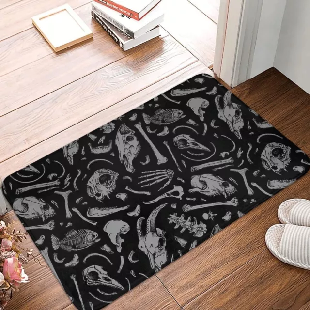 Skeleton Skull Bone Doormat Bath Mat Bones Hallway Carpet Welcome Rug Home Decor