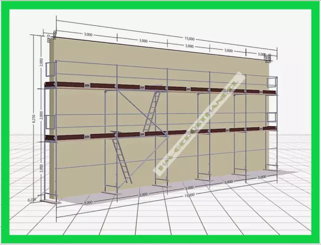 NEU Gerüst Baugerüst Fassadengerüst 94qm AF Stahlrahmen Holzböden Neu !!!
