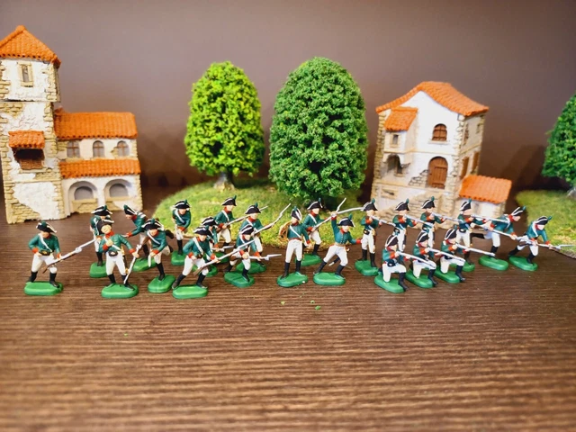 Figurines étain Heinrichsen - 22 Chasseurs Prussiens 1870, échelle 1/60