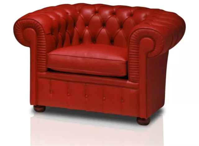 Fauteuil Chesterfield CM 110×88 H CM 72 IN Authentique Cuir