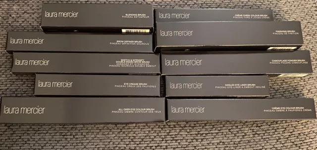 LAURA MERCIER 10 Piece Makeup Brush Set New in Box LAURA MERCIER 10 Piece Makeup Brush Set New in Box