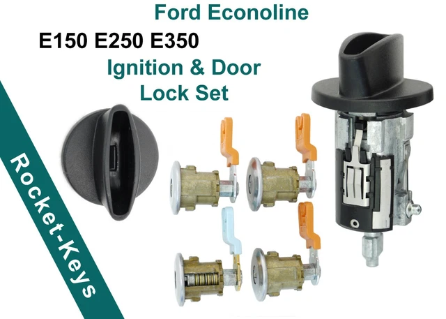 Ford F150 1996-2009 OEM Door Lock Cylinder &amp; 2 Ford Logo Keys