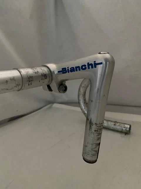 Piega manubrio bici corsa in alluminio, larghezza cm 39, Bianchi Colnago De Rosa
