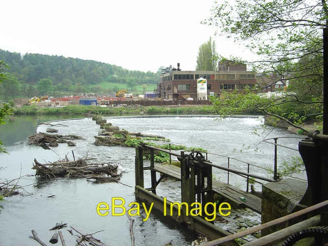 Photo 6x4 Milford Mill weir Belper Horseshoe weir on the River Derwent at c2006