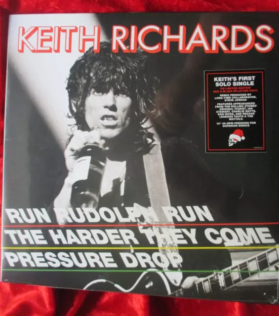 Keith Richards - Run Rudolph Run (2021) 12" Maxi  RED & BLACK Splatter VINYL OVP