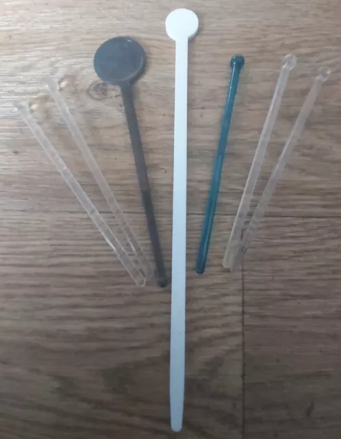 cocktail stirrers swizzle sticks. Various brands and sizes. Unused. Reusable 2