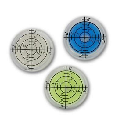 Yaootely 32x7mm Acrylique Bullseye Niveau à Bulle Niveau Rond Accessoires Bubble Vert 