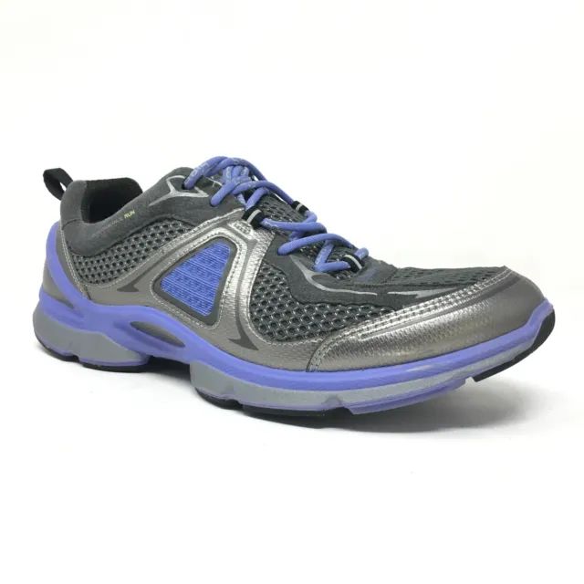 Ecco Biom Running Shoes Sneakers Womens Size 8-8.5 US 39 EU Gray Blue Athletic