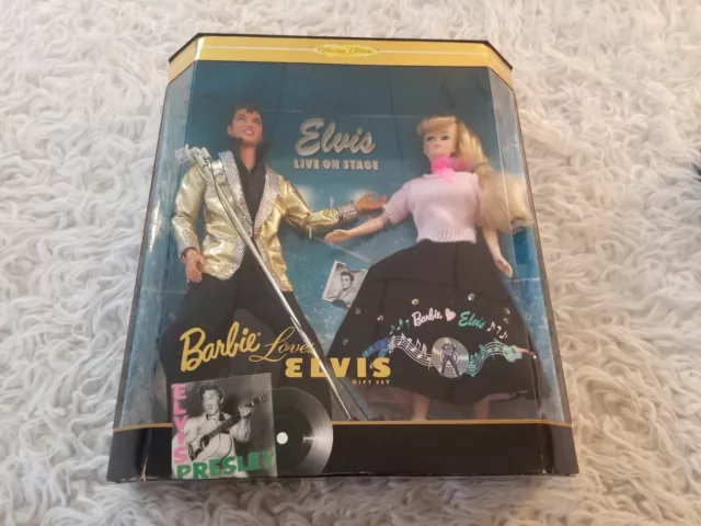 Barbie Loves Elvis Collector Edition Mattel #17450 ESTATE Never Removed BOX 1996 Barbie Loves Elvis Collector Edition Mattel #17450 ESTATE Never Removed BOX 1996