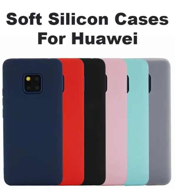 Case For Huawei P40 P30 Pro Y7 2019 Soft Slim Silicone TPU Matte Back Cover