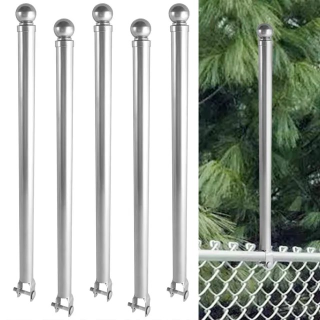 GRELWT Chain Link Fence Post Extender 25.2" Extension Height (1-3/8") (9 Pack)