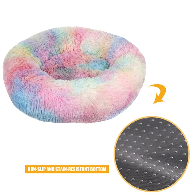 Donut Dog Bed - Round Calming Plush Dog Beds for Small Medium Large Dogs & Cats 7