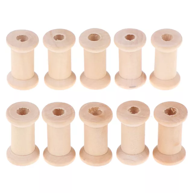 Organizador de carretes de bobinas de madera 10 piezas para cintas de coser TwineWoodCr ZR