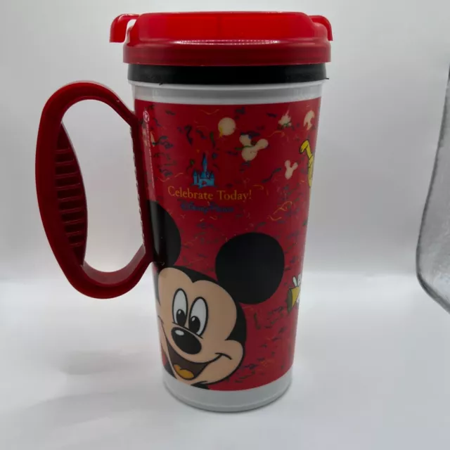 Disney Parks Travel Mug With Lid Souvenir Plastic 16 oz. Insulated 2009