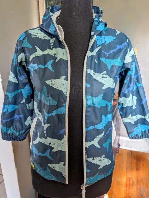 Western Chief Kid's Raincoat Size 6 Boys Girls Unisex Shark Themed Jacket Sharks