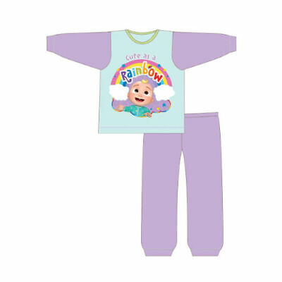 Girls Cocomelon Rainbow Long Pyjamas Set 12-18 18-24 mths 2-3 3-4 yr 100% cotton