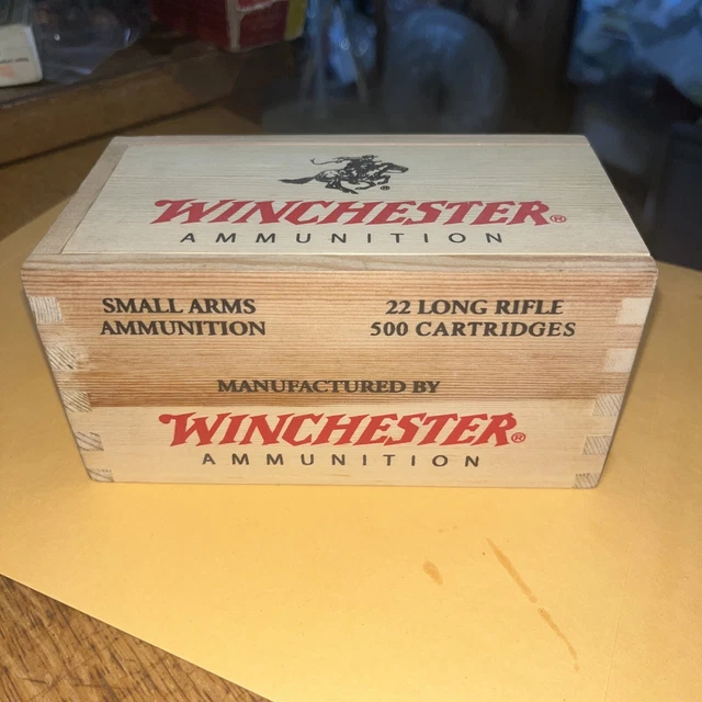 CABELA'S WINCHESTER AMMUNITION Wooden 22LR Wood Ammo Storage Box Only