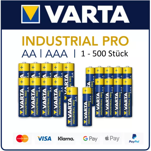 Varta Industrial Pro AA 4006 LR06 MN1500 Mignon 1,5V Alkaline 2960mAh Mengen DHL