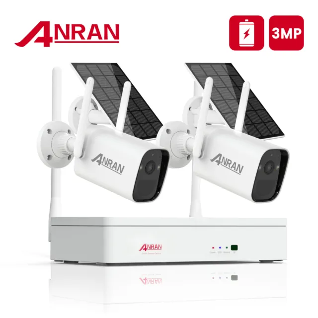 ANRAN Wireless Solar Powered WIFI Security Camera Outdoor Flood Light LED Kit